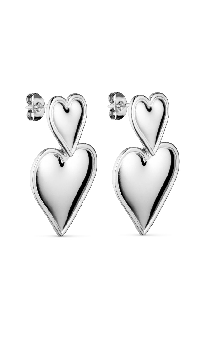 Smykkeli Copenhagen Marseille Heart Silver Colour - Øreringe  - 82924873