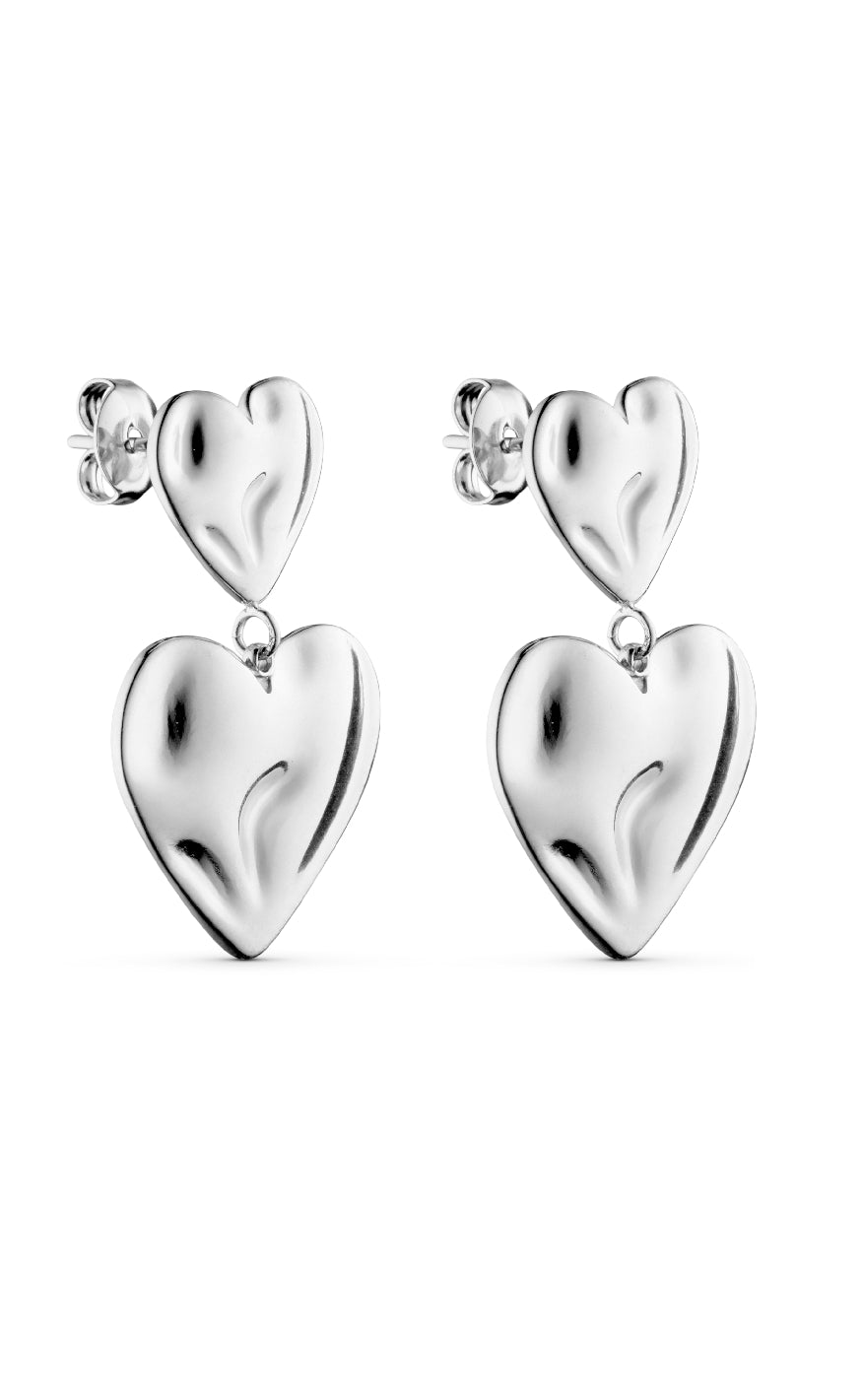 Smykkeli Copenhagen Odessa Heart Silver Colour - Øreringe  - 90475849