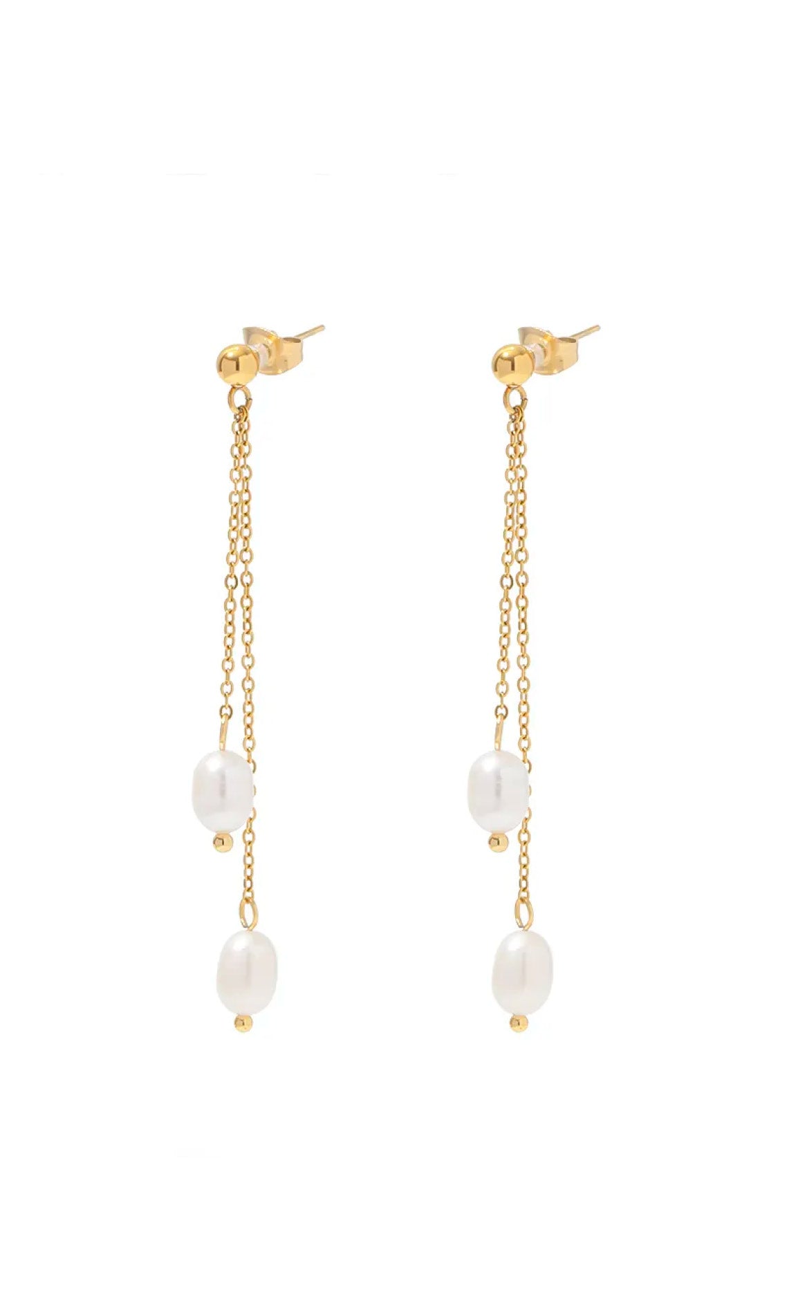 Smykkeli Copenhagen Toledo Gold Colour Pearl - Øreringe  - 96633417