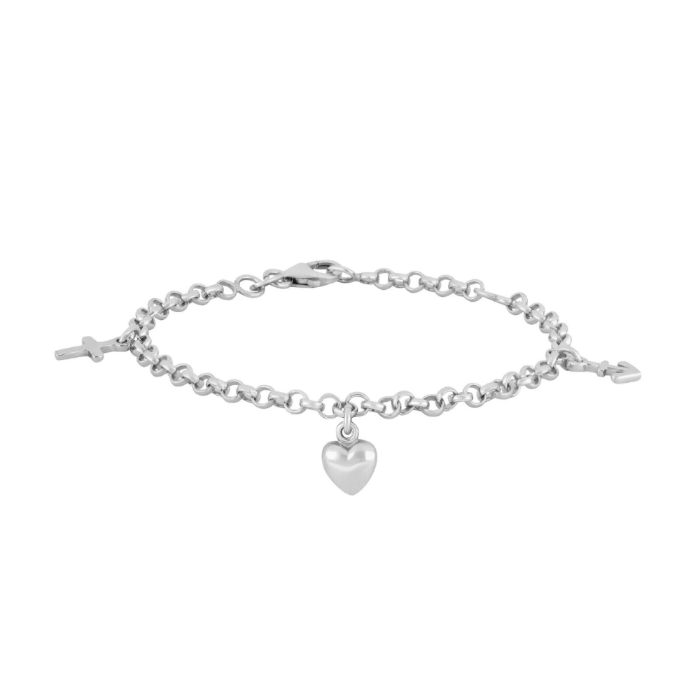 Nordahl Sølv Armbånd Med Tro Håb Kærlighed 80250490900 - Nordahl Armbånd  - 1233690110646