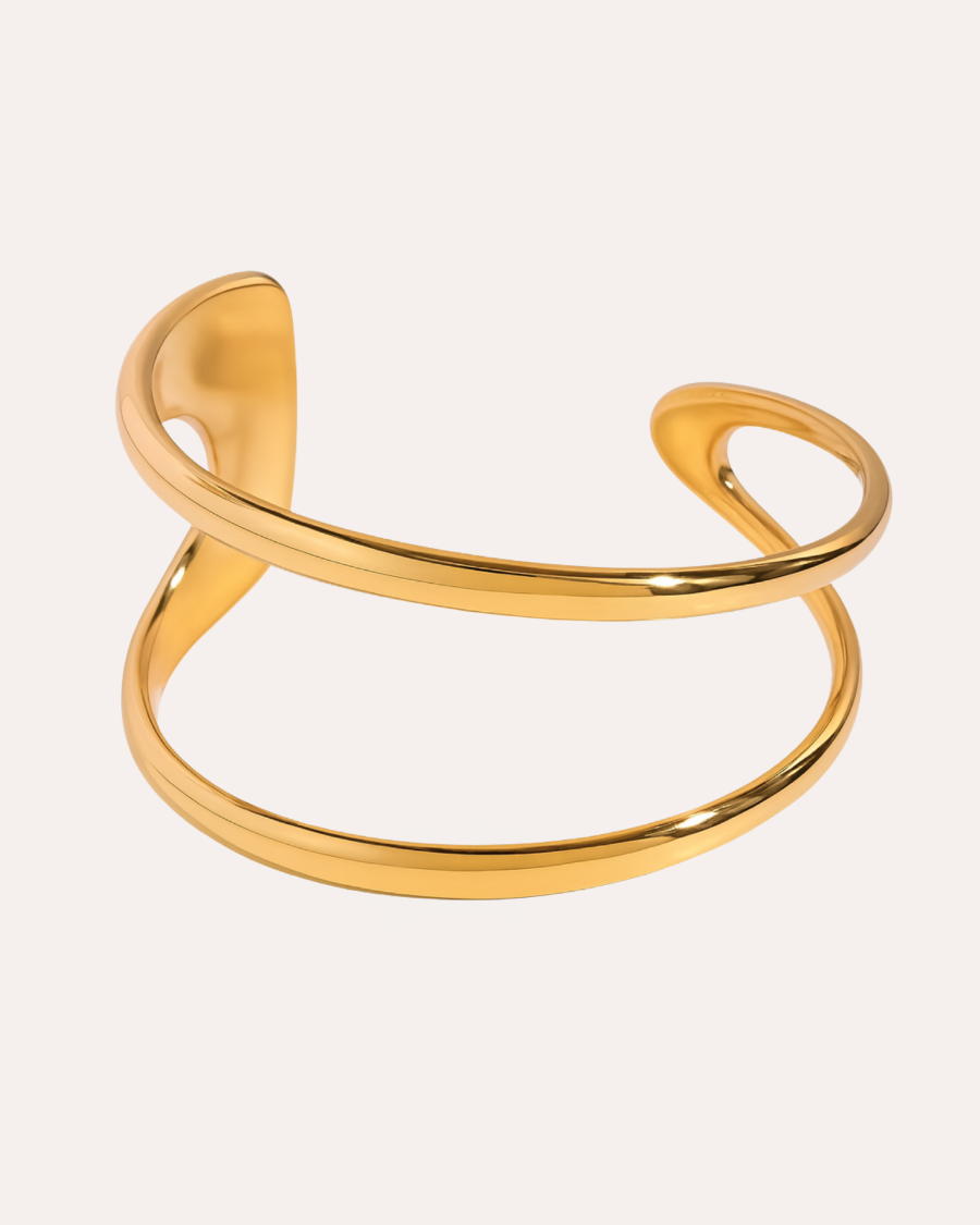Wave Bangle Forgyldt - Khaai Studio Armbånd
