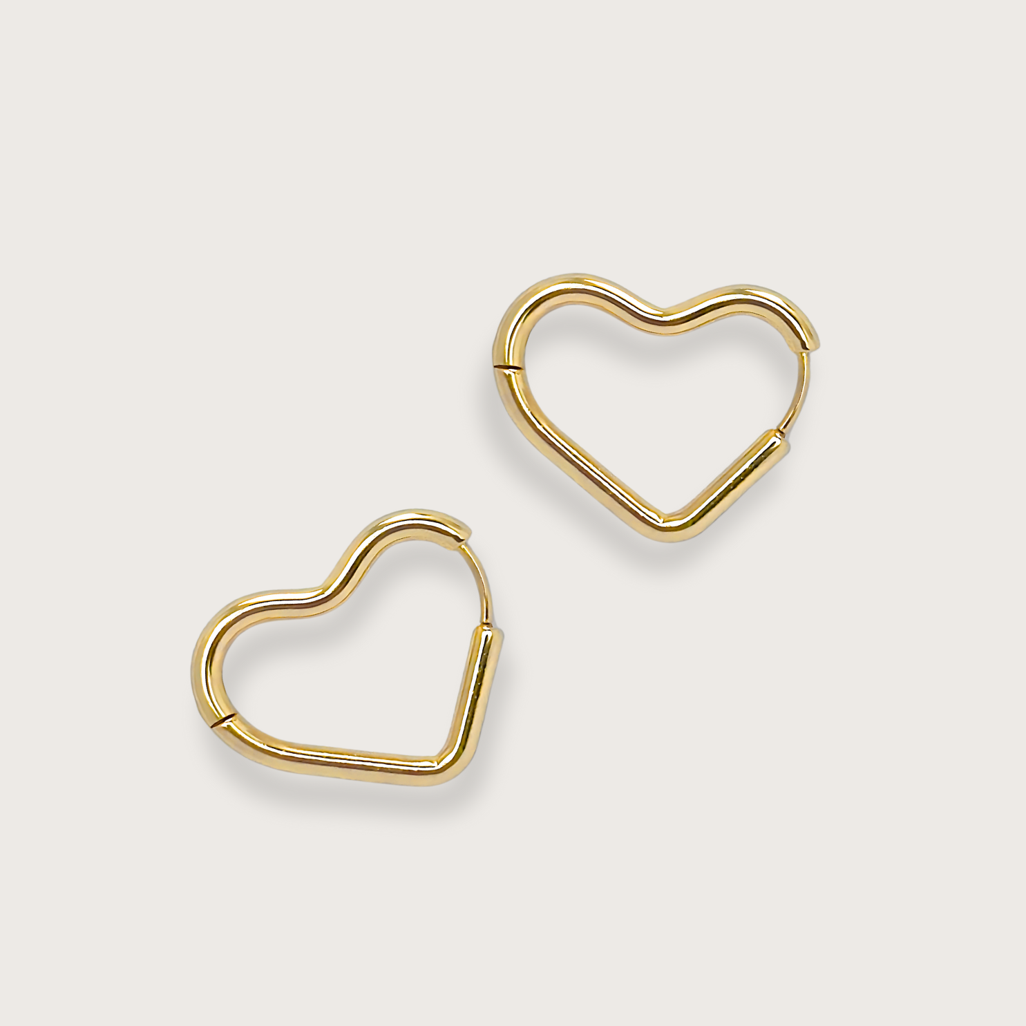 Zlie Hjerteøreringe Guld - Chant Du Matin Øreringe