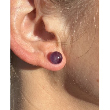 Ametyst ørering 8mm Godkarmashop - Øreringe