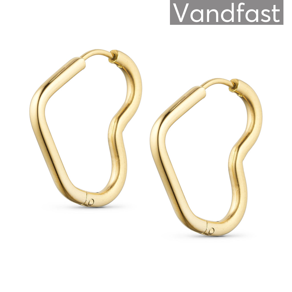 Annebrauner Creole Every Day Heart 18k Guldbelagt - Bella Øreringe  - 2005999153315