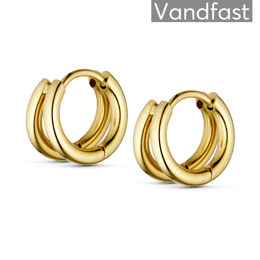 Annebrauner Double Creole 18k Guldbelagt - Bella Øreringe  - 2003597304993
