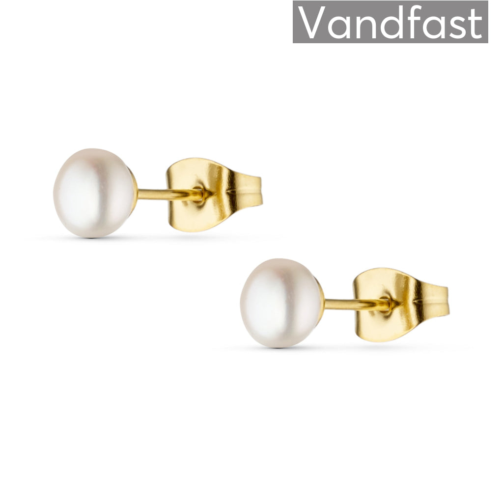 Annebrauner Pearl Studs 18k Guldbelagt - Cab Øreringe  - 2000613205159