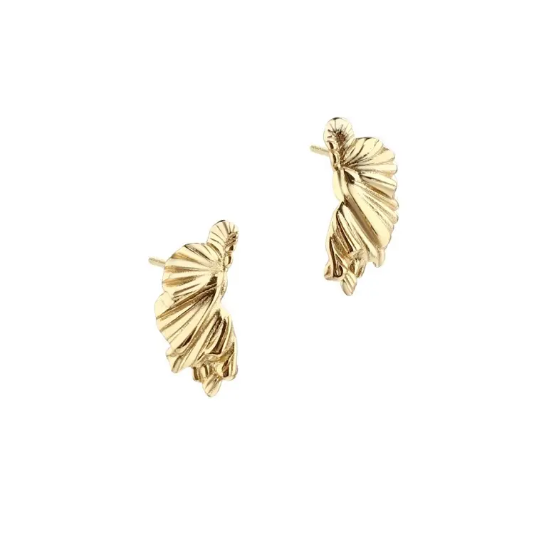 Aqua Dulce Koi Half Leaf øreringe Forgyldt 5609 - Aqua Dulce Øreringe