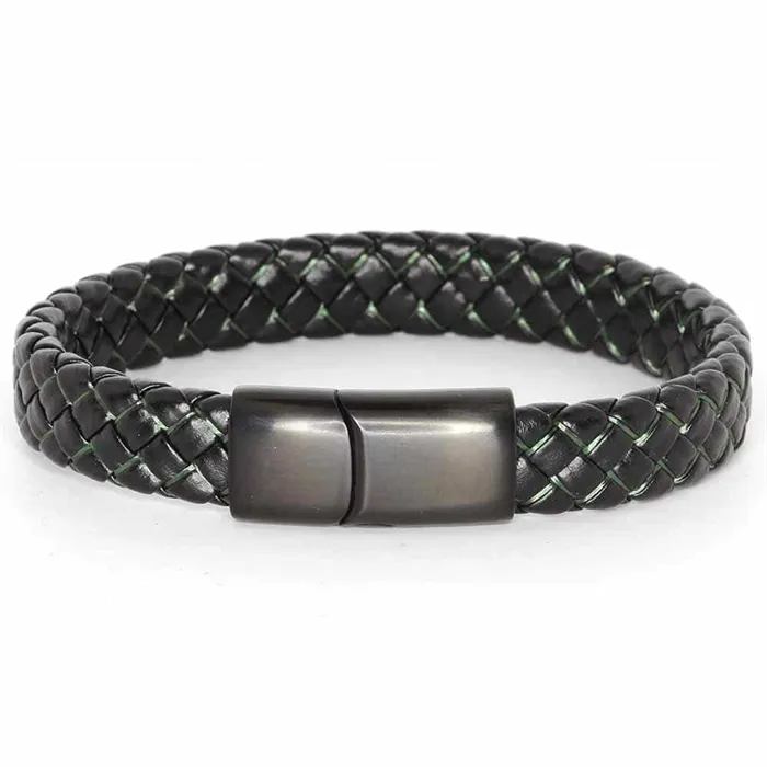 Grøn Major Green Line Læderarmbånd - Armbånd