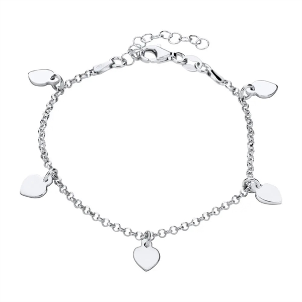 Armbånd Sølv Med Små Hjerter - Armbånd