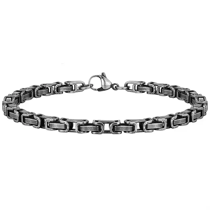 Titan Link Herrearmbånd Oxyderet Stål - Armbånd