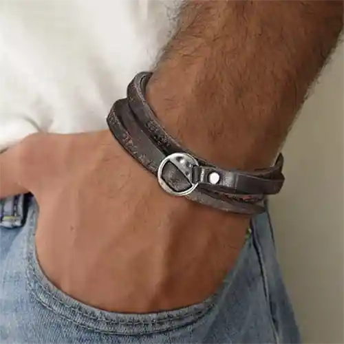 Dark String Læderarmbånd - Armbånd