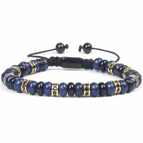 Blue Aila Perlearmbånd Med Lapis Perler - Armbånd