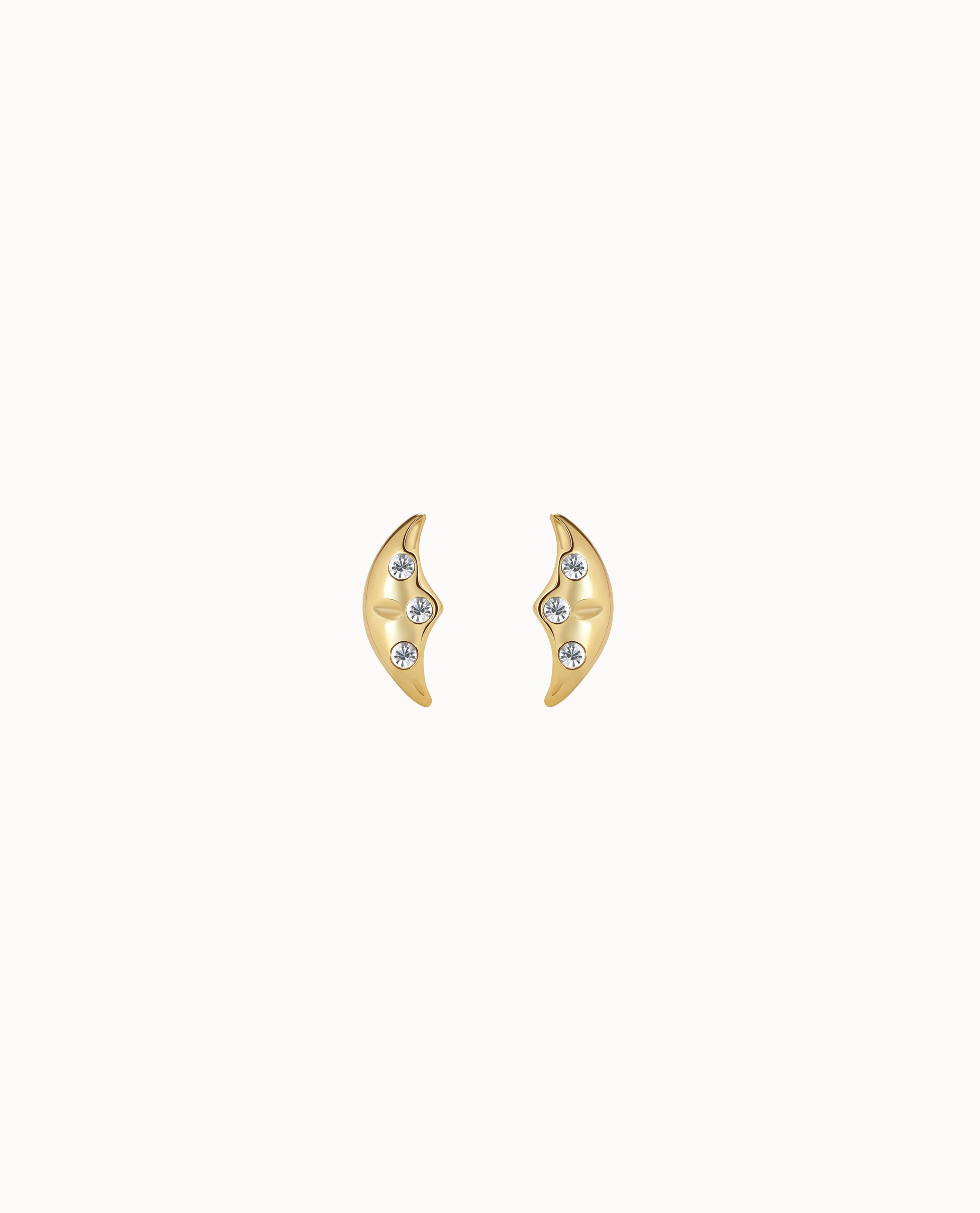 Ayla Petite Studs Forgyldt - Nava Copenhagen Øreringe  - 05715461001293