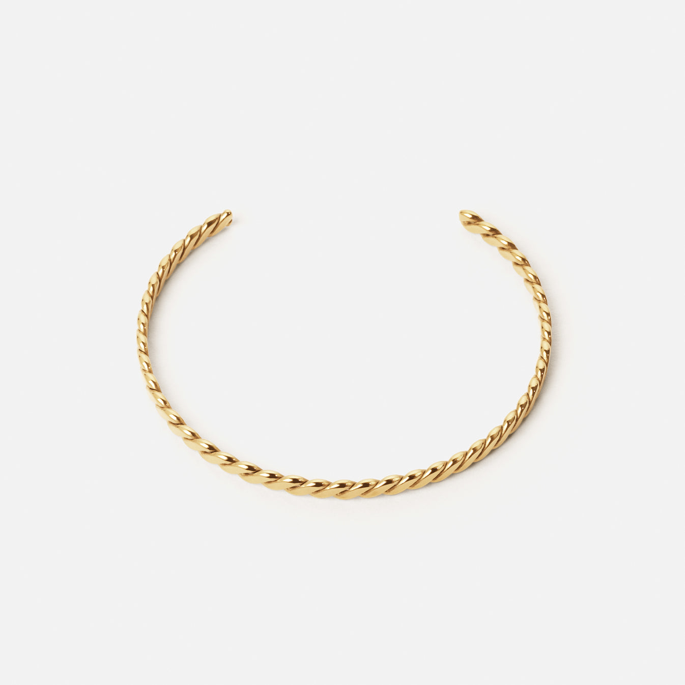 Twisted Bangle 18k Guldbelagt 5mm - Josephine Nord Armbånd