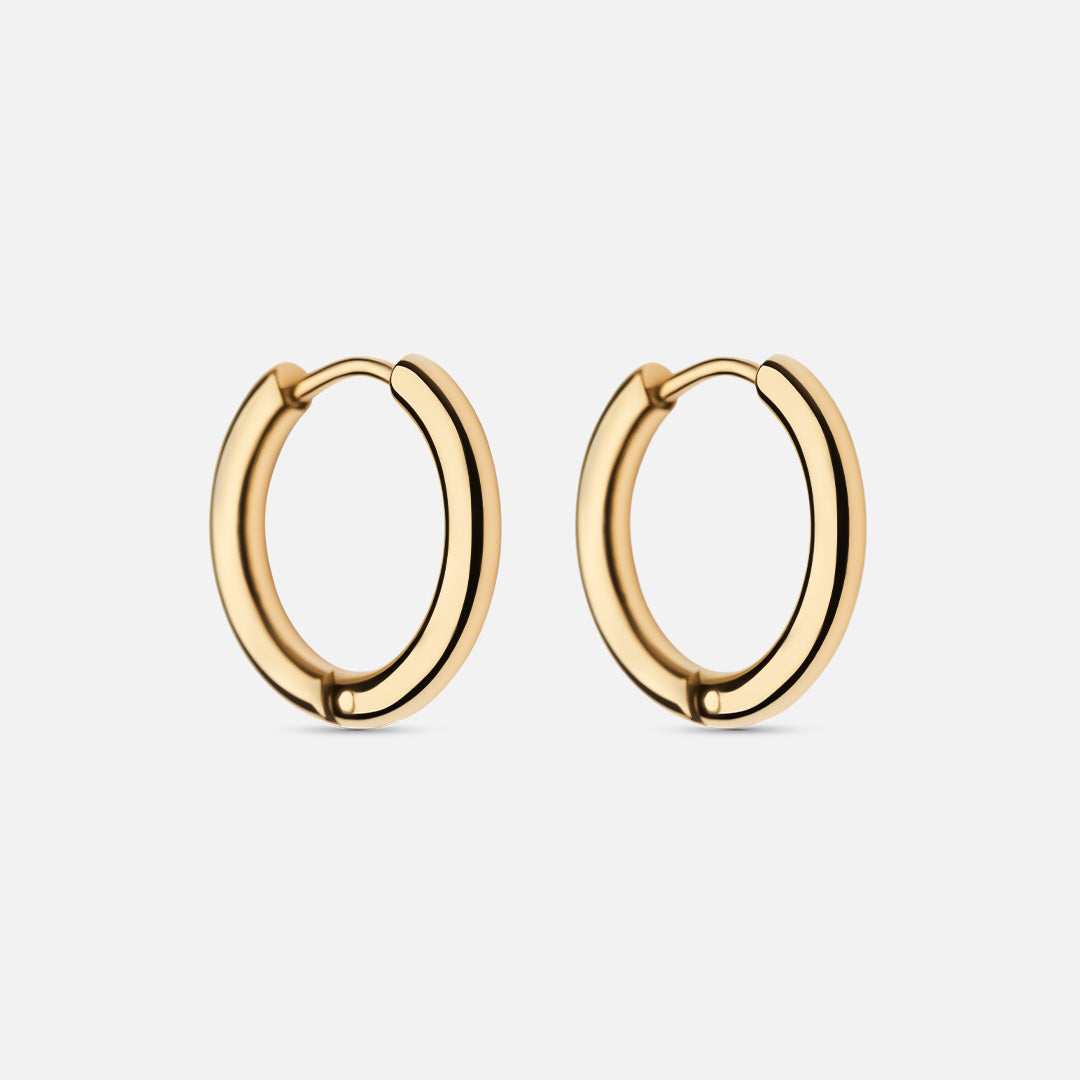 Basic Hoops 18k Guldbelagt 17mm - Josephine Nord Øreringe