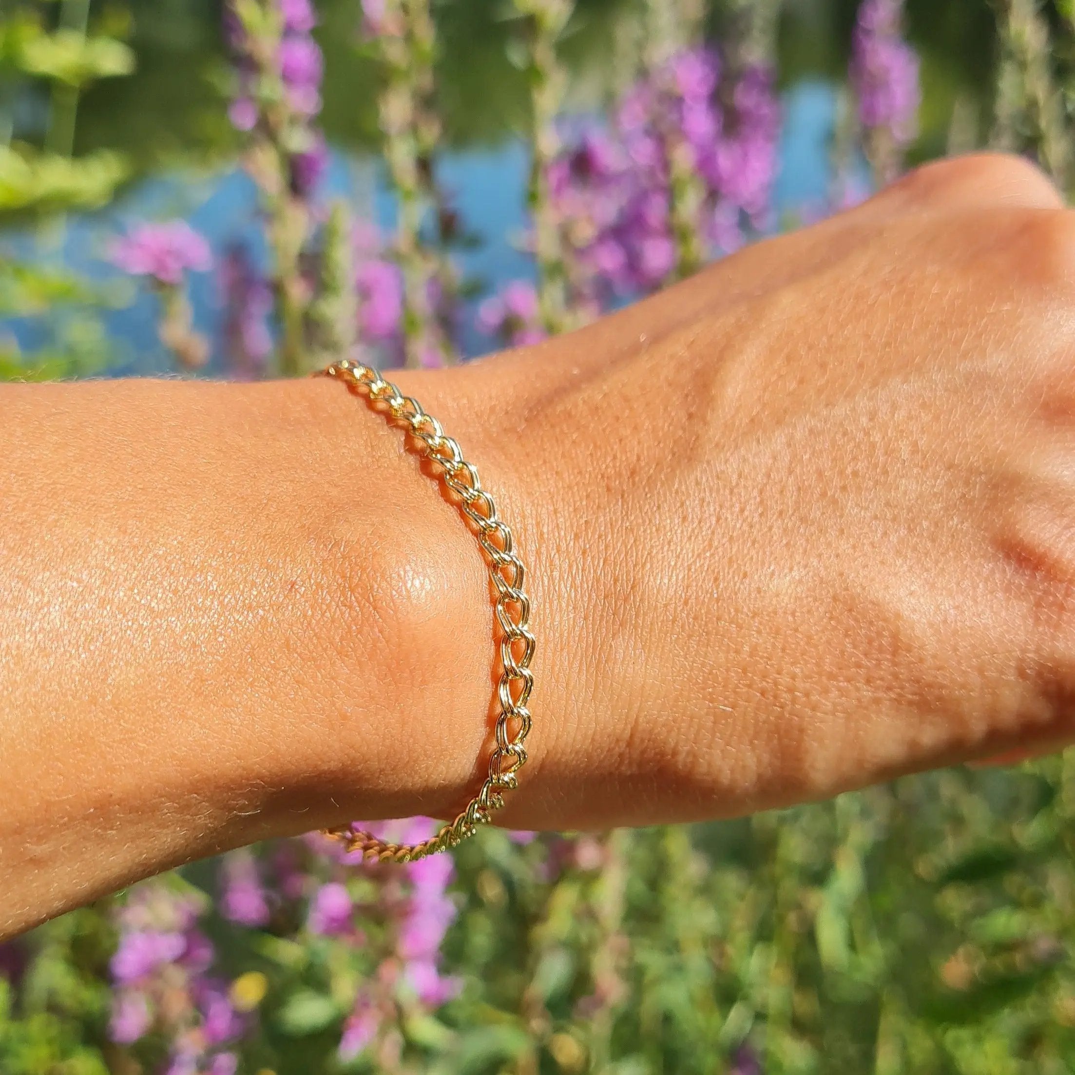 Guld Armbånd Bismarck Kæde Forgyldt Messing - Spain Armbånd  - 05740034031346