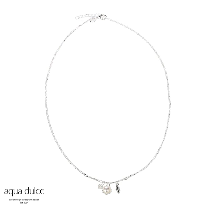 Pearl Mila Necklace Silver - Aqua Dulce Halskæder  - 5740013848743