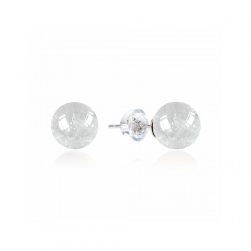Bjergkrystal ørering 8mm Godkarmashop - Øreringe
