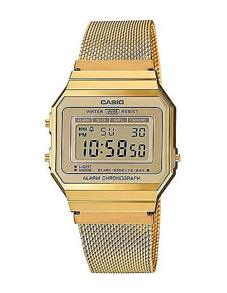 Casio A700wemg 9aef Vintage Design Armbåndsur Guld - Casio Armbånd  - 4549526220180