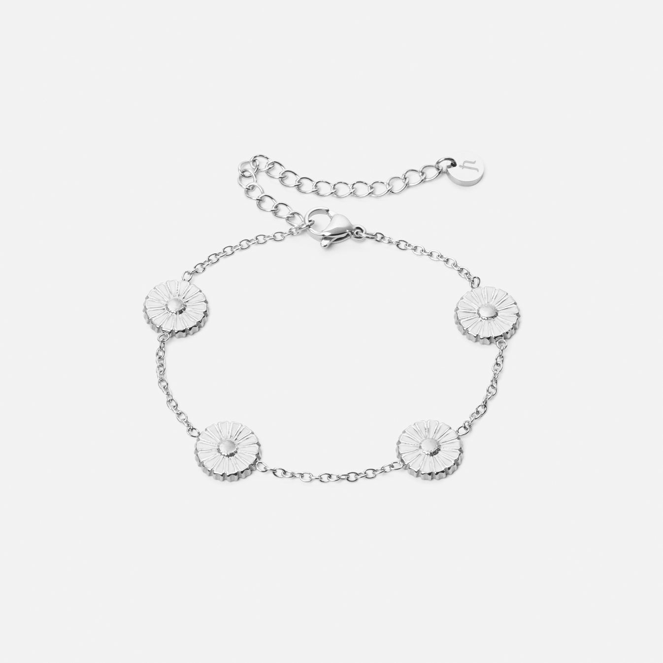 Marguerit Armbånd Sølvfarvet 10mm - Josephine Nord Armbånd