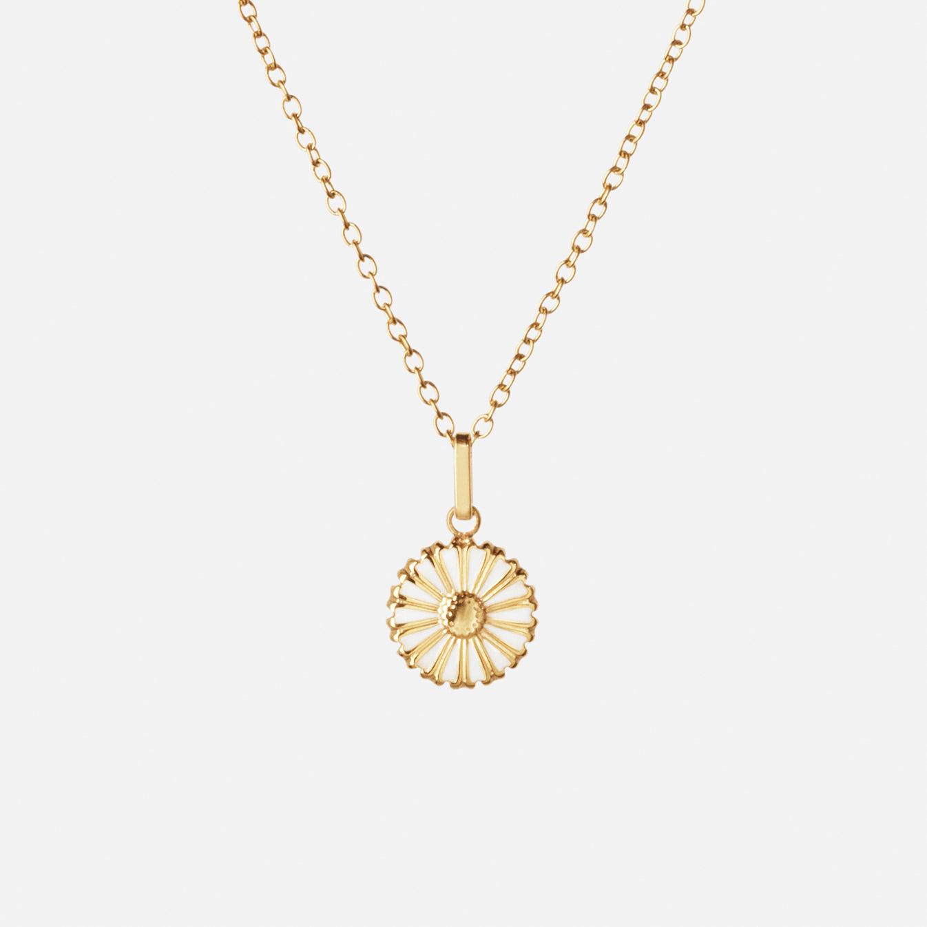 Marguerit Halskæde 18k Guldbelagt 12mm - Josephine Nord Halskæder