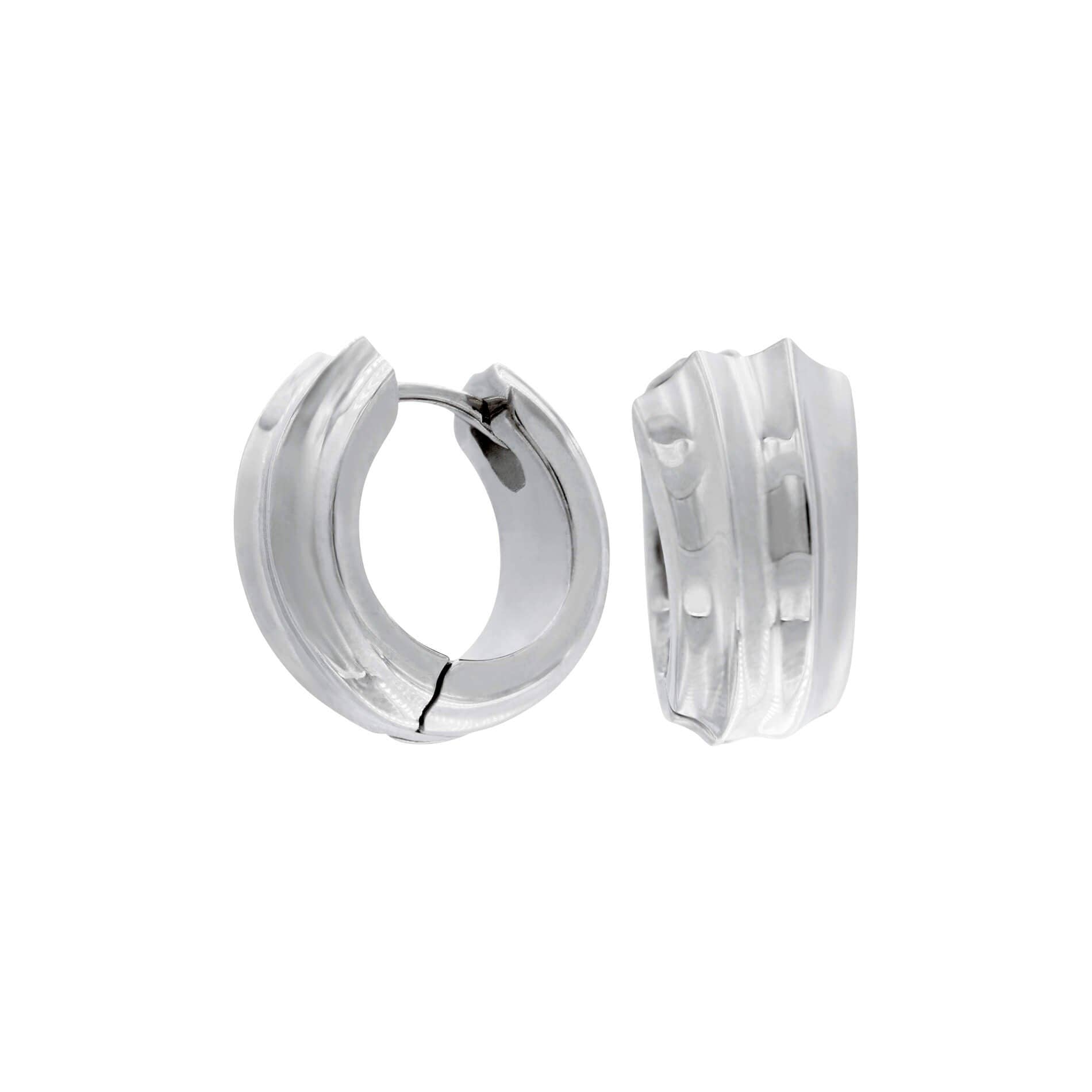 Flora Vandtæt Wave Huggie Ørering Sølv - Øreringe