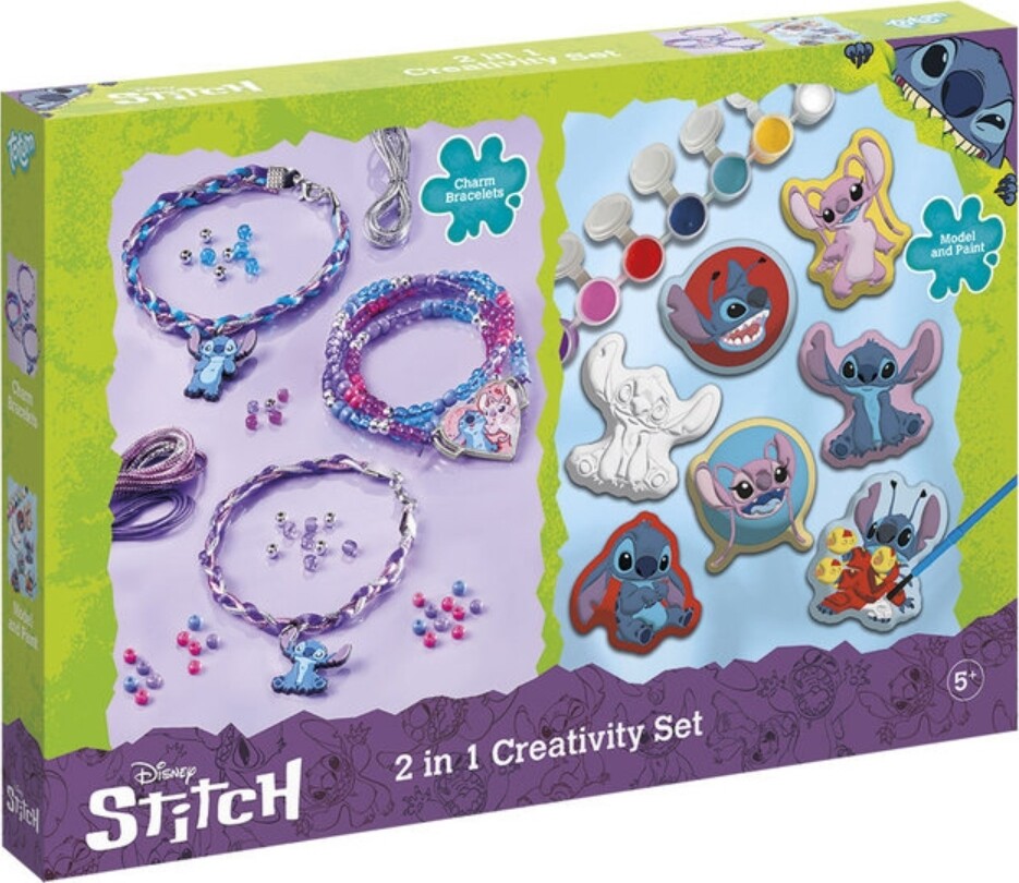 Disney Stitch Diy Sæt Armbånd Afstøbningssæt Med Maling - Totum Armbånd  - 8714274700178