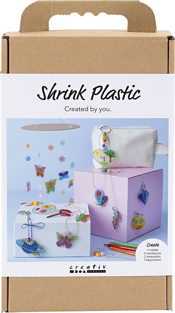 Diy Kit Krympeplast Uro Halskæde Armbånd Nøgleringe Assorterede Farver - Creativ Company Halskæder  - 5712854786904
