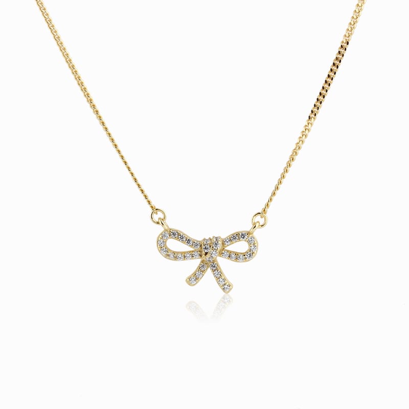 Bow Tie Necklace Golden - Aqua Dulce Halskæder  - 5740013859046