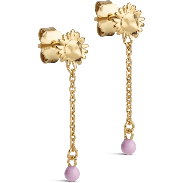 Pink Enamel Sunshine Drop øreringe E423g - Øreringe