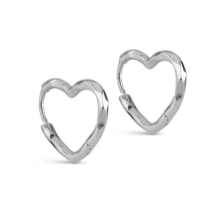 Enamel Organic Heart øreringe E413sm - Øreringe