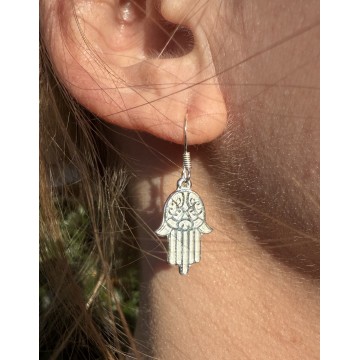 Fatimas Hånd Hænge øreringe Godkarmashop - Claro Øreringe