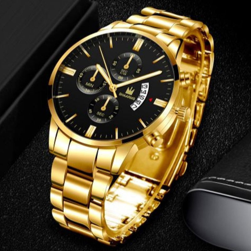 Guldfarvet Armbåndsur - Dingadget Armbånd  - 9460840