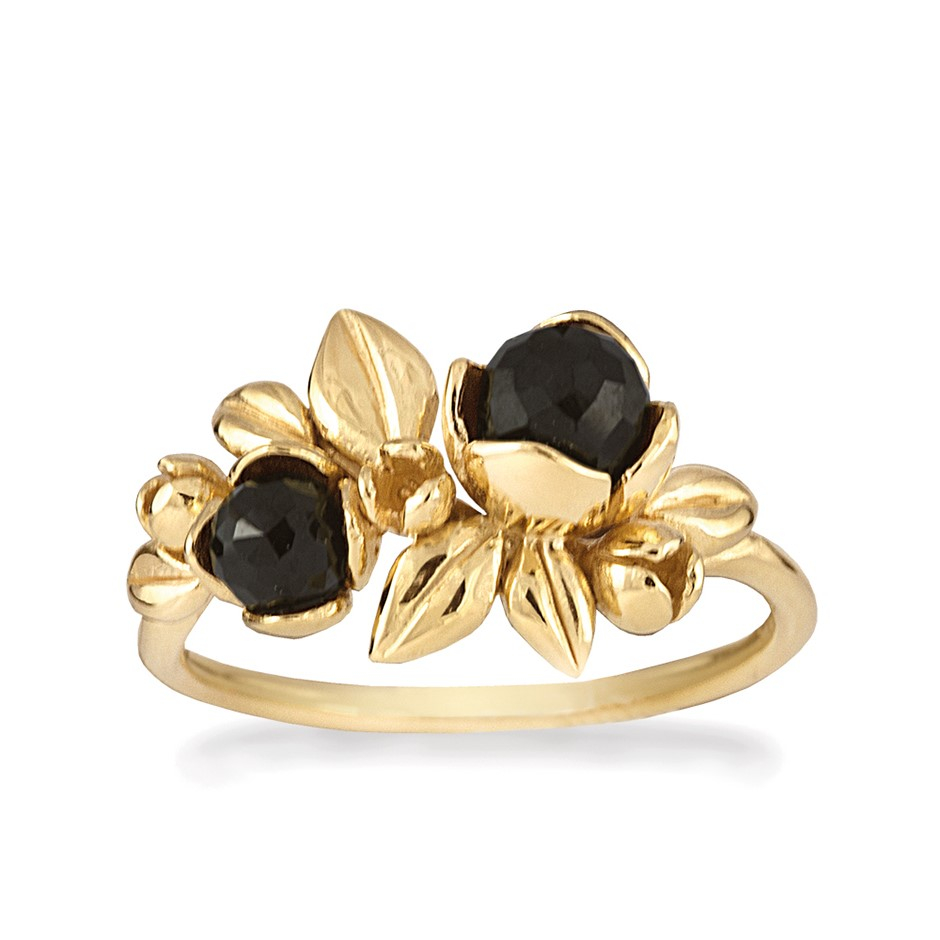 Sort Rabinovich Forgyldt Ring Med Spinel Inner Secret Størrelse - Rabinovich Fingerringe