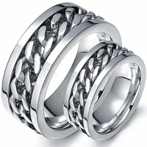 Chain Rustfrit Stål Ring - Fingerringe