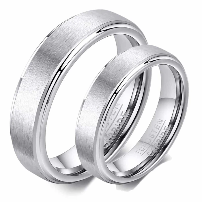 Tungsten Til Forlovelse Eller Vielse Ring - Fingerringe