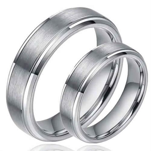 Hacky Ring Til Forlovelse Eller Vielse Tungsten - Fingerringe