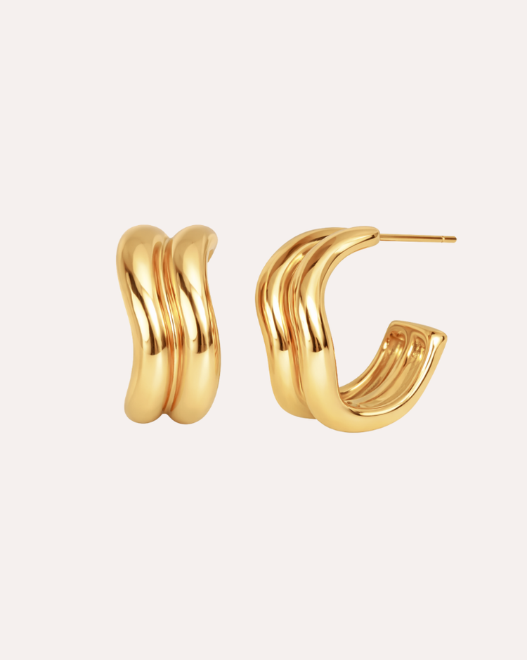 Forma Earrings Forgyldt - Khaai Studio Øreringe