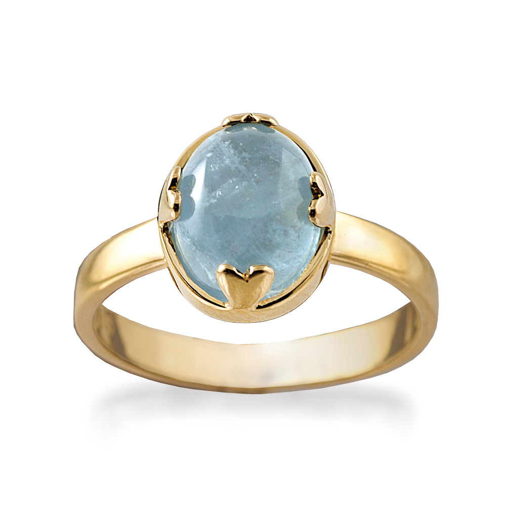Rabinovich Guldring Med Aquamarin Loving Embrace Størrelse - Rabinovich Fingerringe