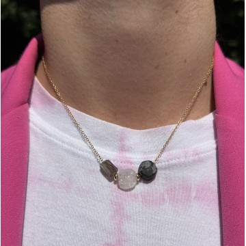 Halskæde Røgkvarts Snefnug Månesten Halskæder Godkarmashop - Godkarmashop Halskæder