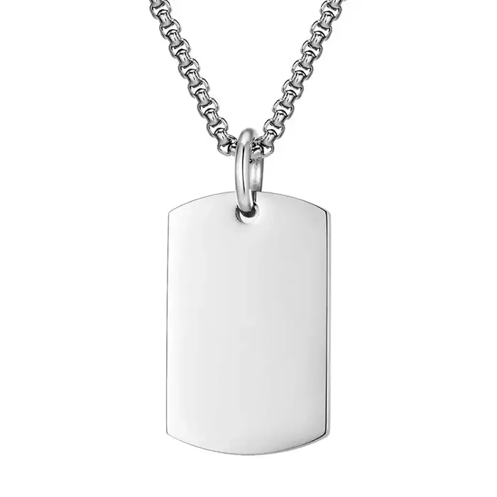 Dog Tags Blank ædelstål - Halskæder
