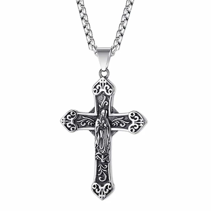 Kors Med Jesus Kors Halssmykke - Halskæder