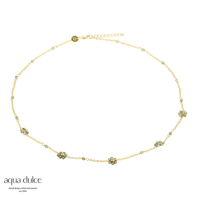 Daisy Olive Necklace Golden - Aqua Dulce Halskæder  - 5740013850609