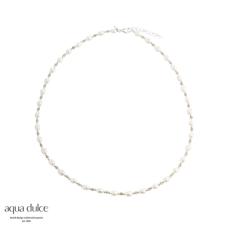 Coast Olive Necklace Silver - Aqua Dulce Halskæder  - 5740013854218