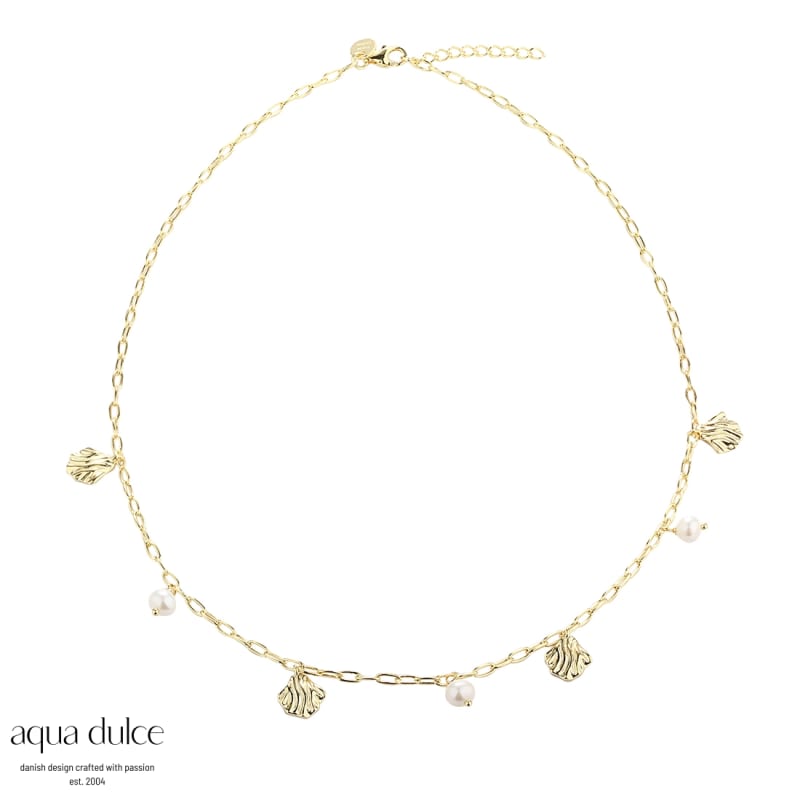 Hulda Necklace Golden - Aqua Dulce Halskæder  - 5740013852818