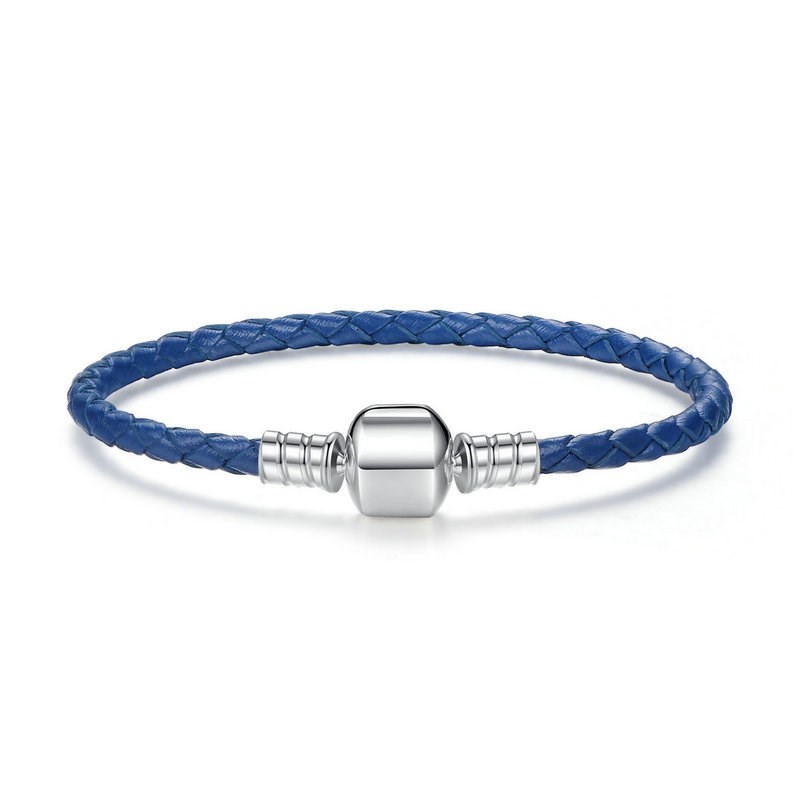 Kobolt Blå Læderarmbånd - Armbånd