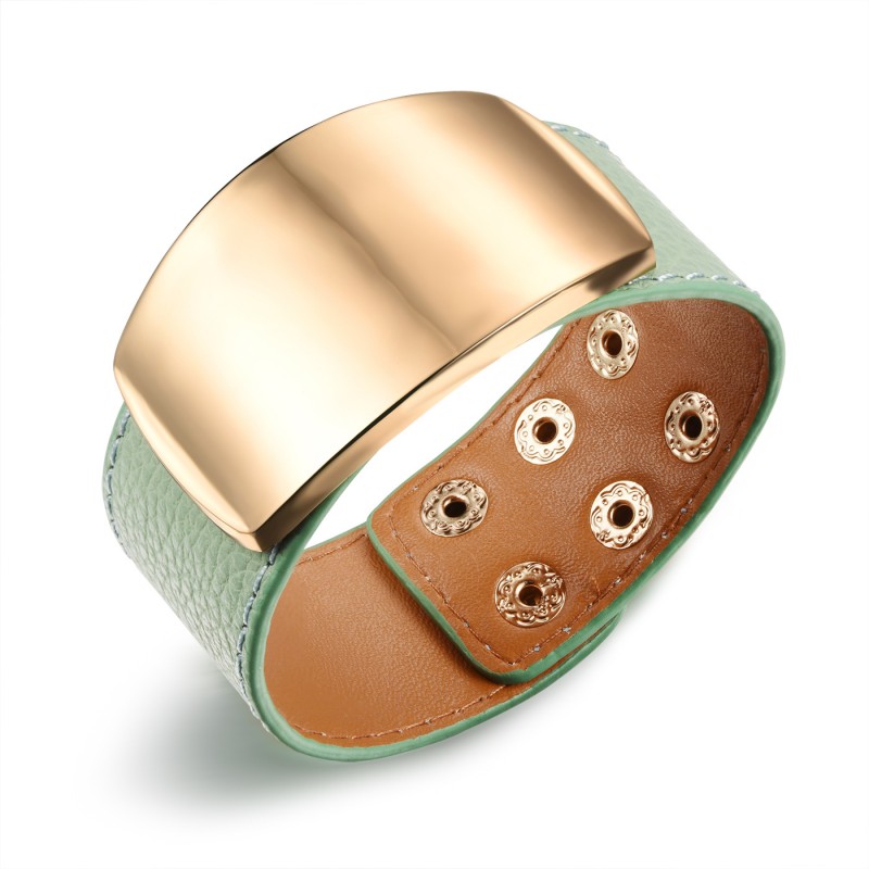 Mint Læderarmbånd Justerbar - Armbånd
