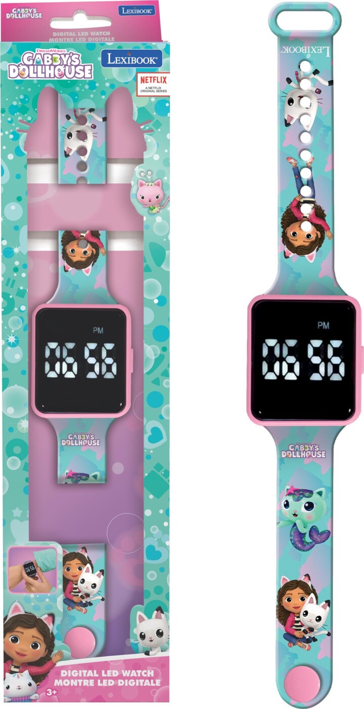 Gabbys Dukkehus Digitalt Led Armbåndsur Til Børn Lexibook - Lexibook Armbånd  - 3380743108544