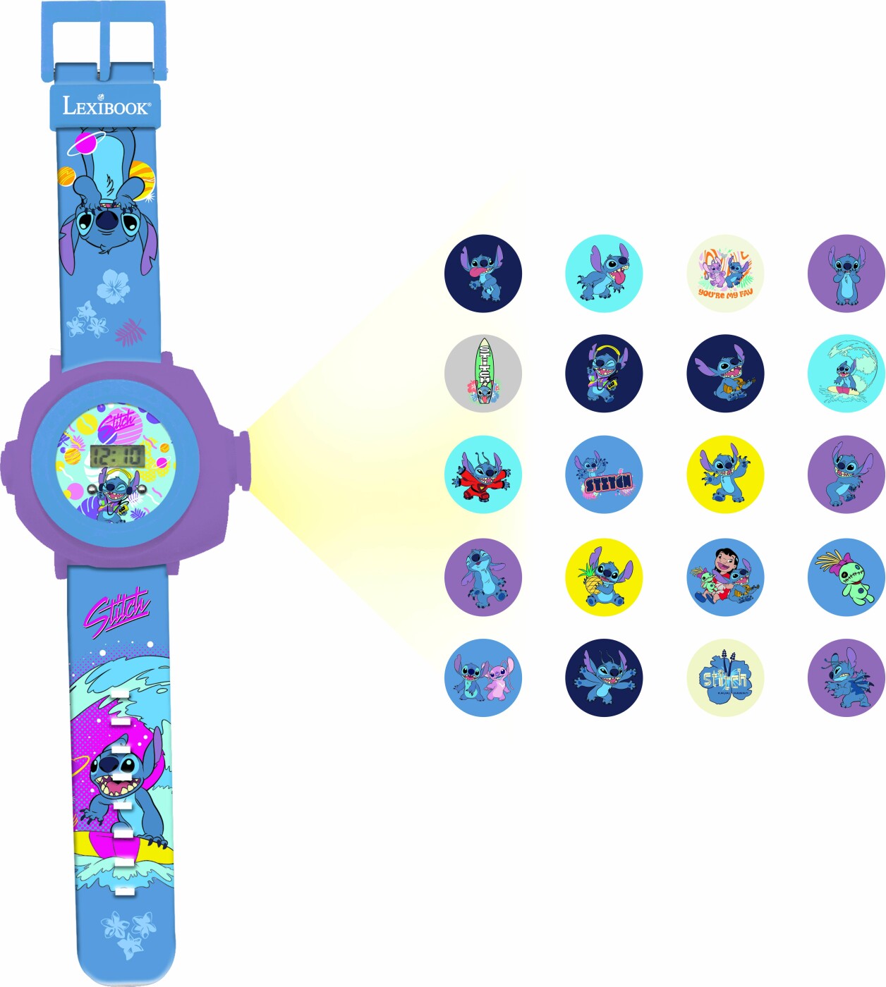Stitch Armbåndsur Til Børn Med Projektor Lexibook - Lexibook Armbånd  - 3380743100791
