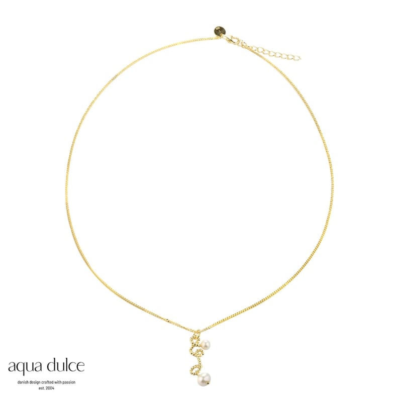 Swirl Love Necklace Golden - Aqua Dulce Halskæder  - 5740013855239
